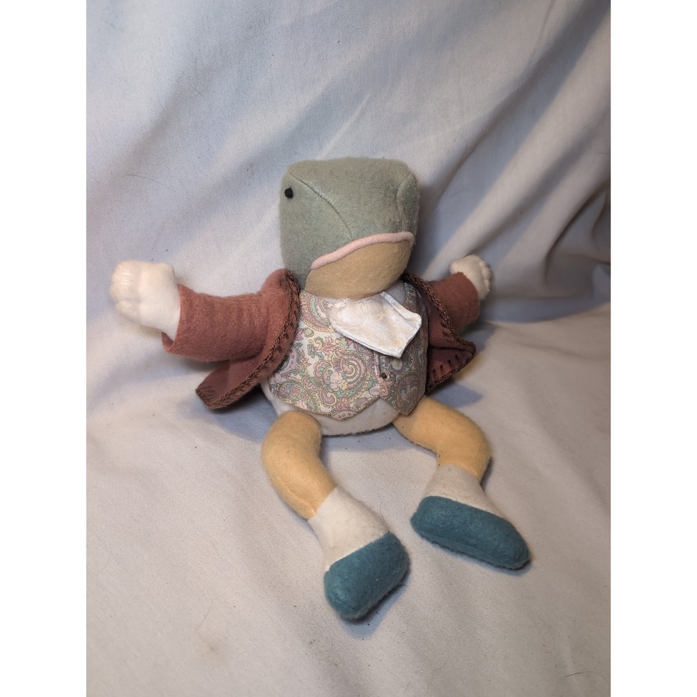 Vintage Eden Toys Beatrix Potter Eden Mr. Jeremy Fisher Sitting Frog Plush 8"